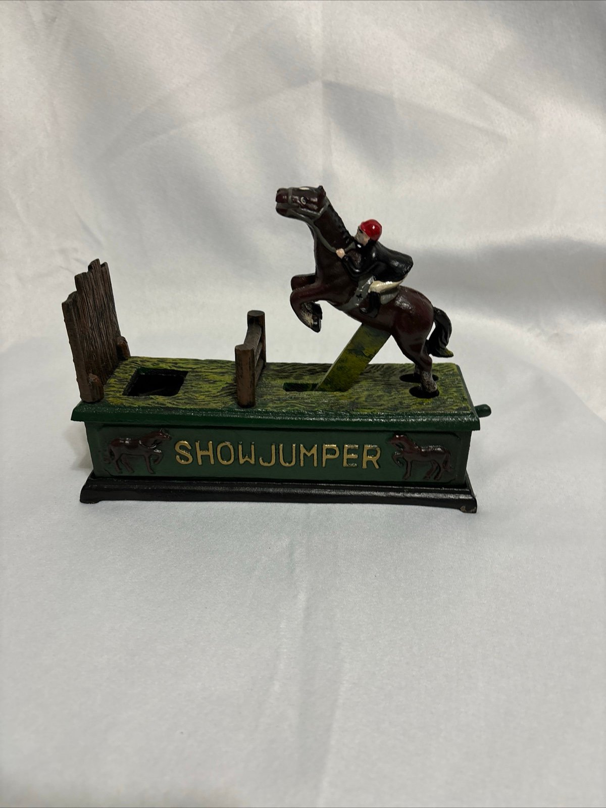 Vintage show Jumper cast iron mechanical bank