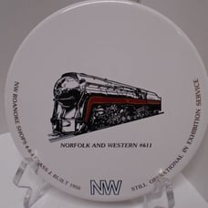 VTG Norfolk & Western #611 Train Built 1950 Cork Backed Trivet or Wall Hanging