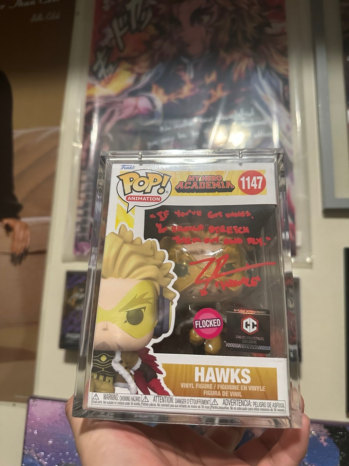 HAWKS SIGNED FUNKO POP EXCLUSIVE WITH HARDSTACK