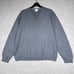 Lacoste Sweater Mens Size 8 Gray V-Neck Long Sleeve Pullover Sweater Logo Cotton