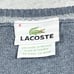 Lacoste Sweater Mens Size 8 Gray V-Neck Long Sleeve Pullover Sweater Logo Cotton