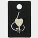 Gold Heart Nose Ring Clip Cuff Jewelry Cute Rhinestone Crystal