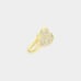 Gold Heart Nose Ring Clip Cuff Jewelry Cute Rhinestone Crystal