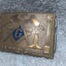 1978 Harry Klitzner Free Mason Solid Bronze Belt Buckle Great Vintage Shape