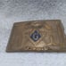 1978 Harry Klitzner Free Mason Solid Bronze Belt Buckle Great Vintage Shape