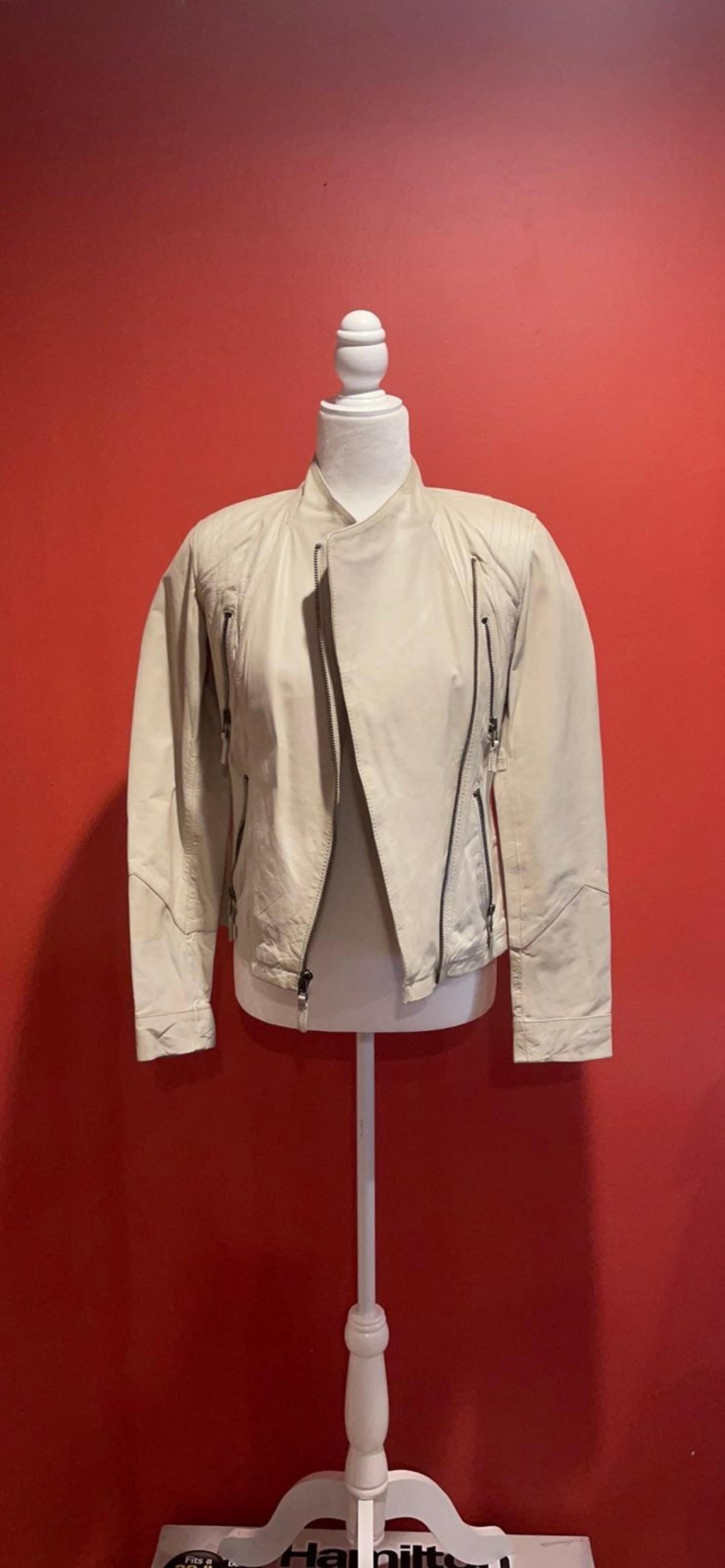 Wilsons leather beige women jacket XS