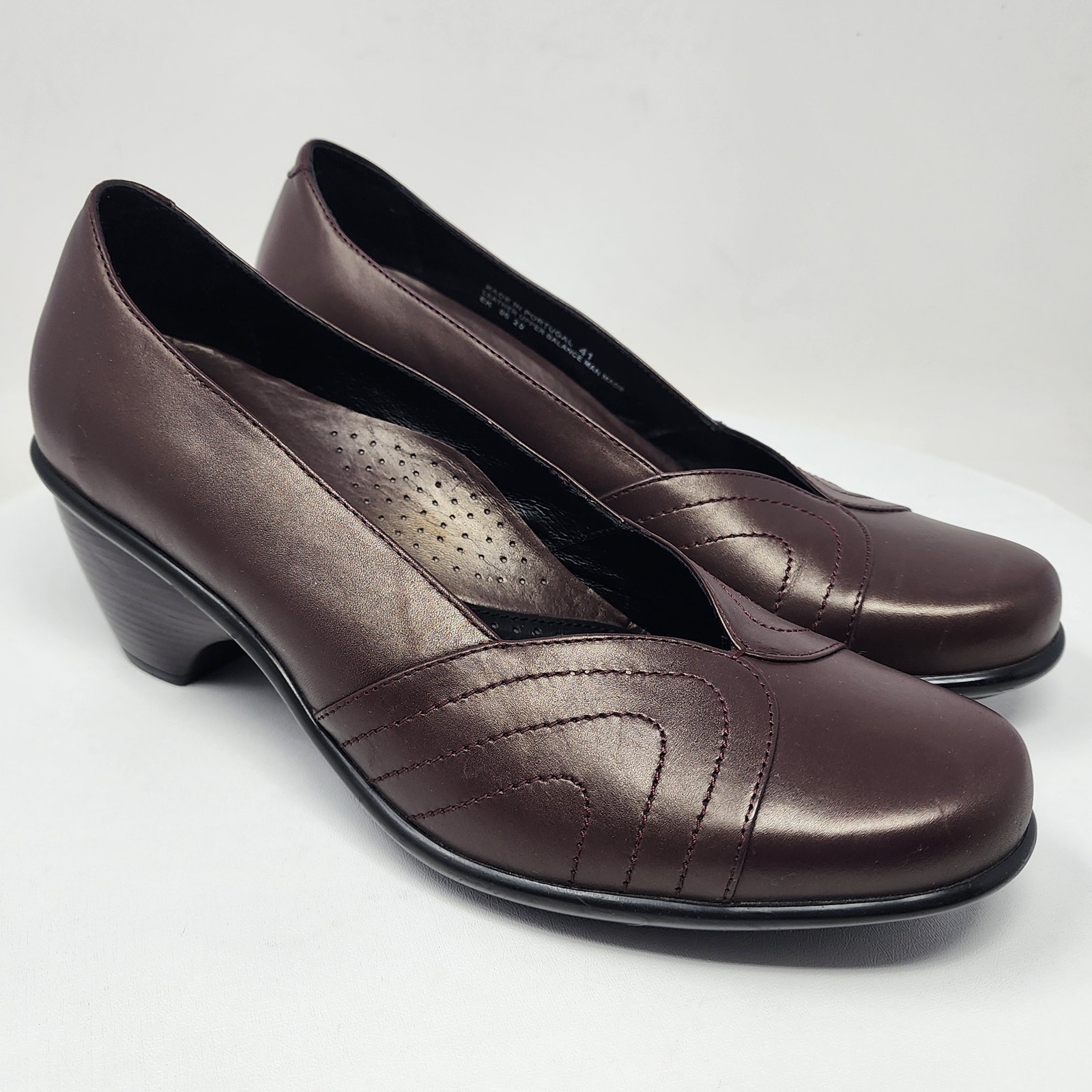 Dansko Reese Comfort Pumps Women EU41/US10.5-11 Maroon Brown Wedge Heel Shoes