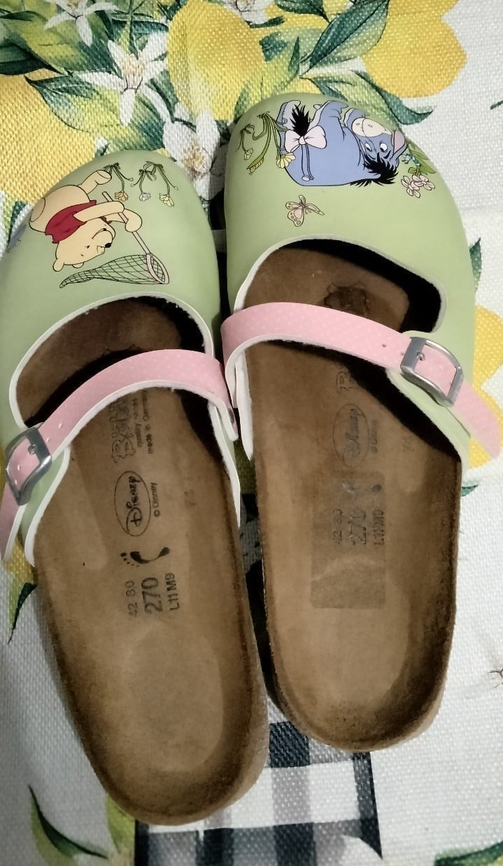 Birkenstock Birki's Maria Pooh Eeyore Butterfly Clogs Size 42