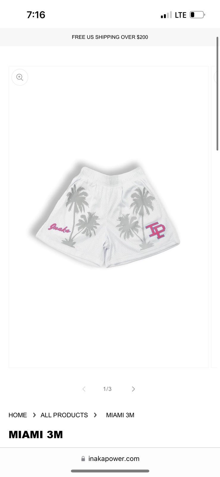 Inaka Power Miami Exclusive 3M Shorts