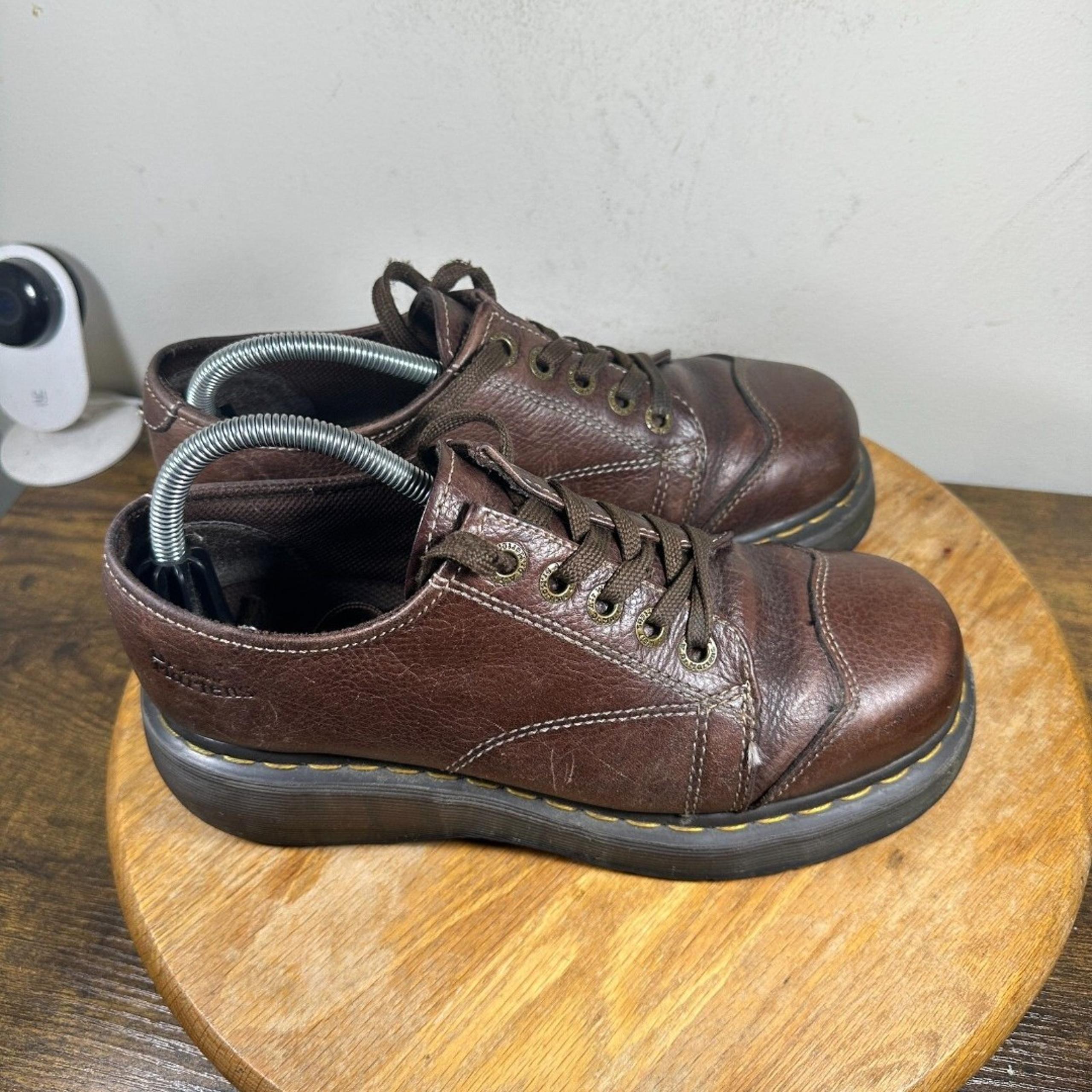 Dr Martens Platform Brown Oxfords Shoes Women's Size 9 8651