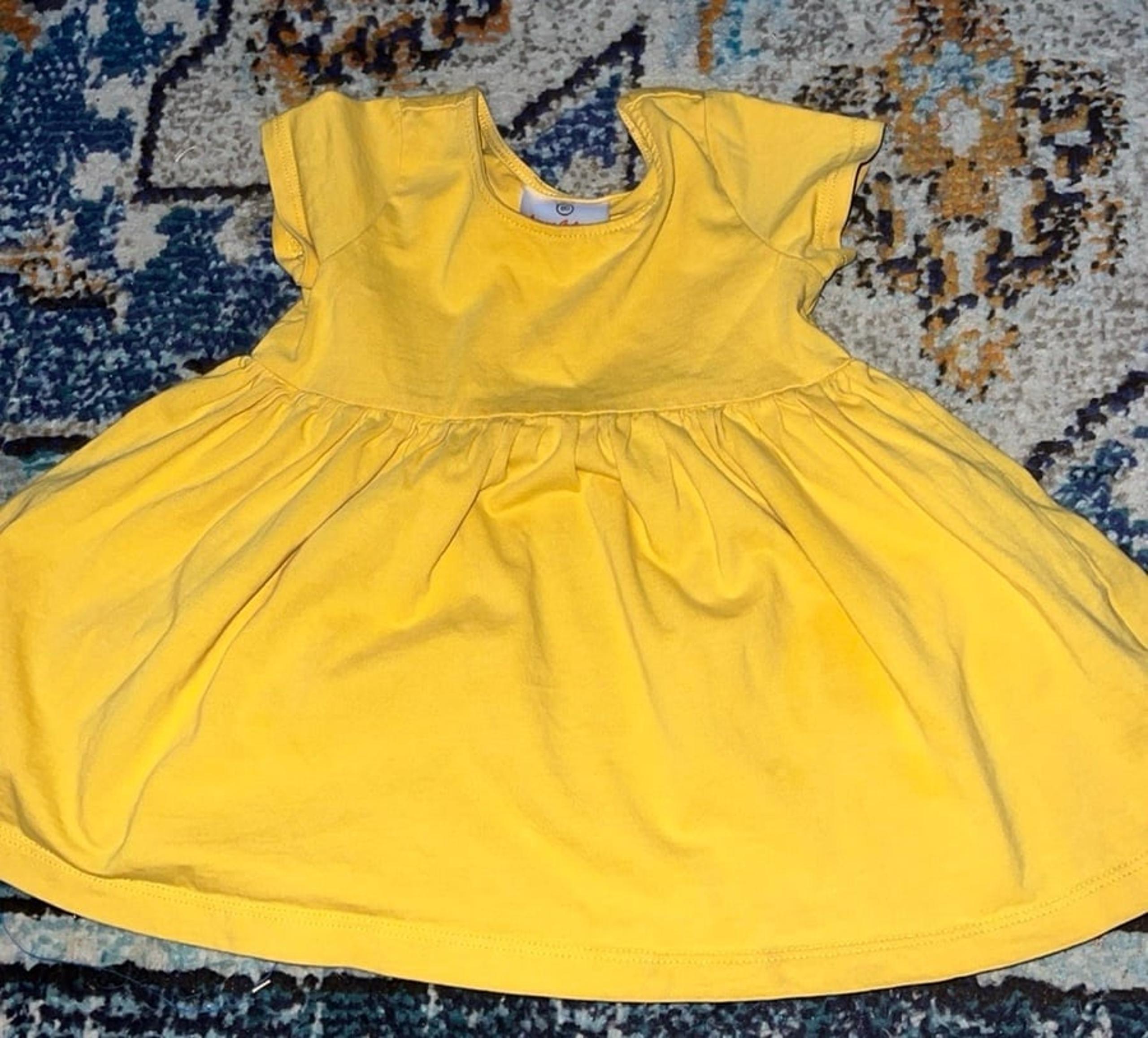 Hanna Anderson short sleeve mustard dress. Size 80. VGUC to be safe.