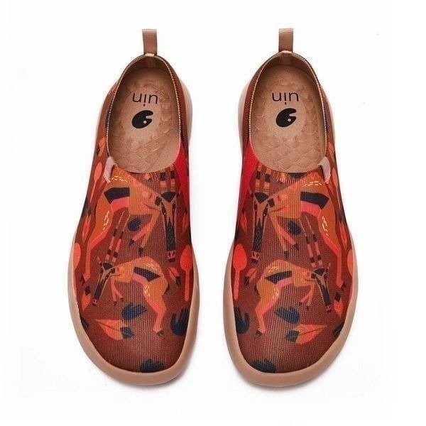 UIN Men's Walking Travel Shoes Casual Comfort Loafers (NATION OF ANTELOPE)