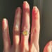 Charm Square Cut Diamond Amber Ring