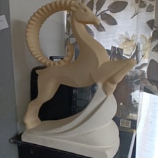 Royal Haeger Pottery Leaping Gazelle Ibex Antelope Art Deco Statue Sculpture 19