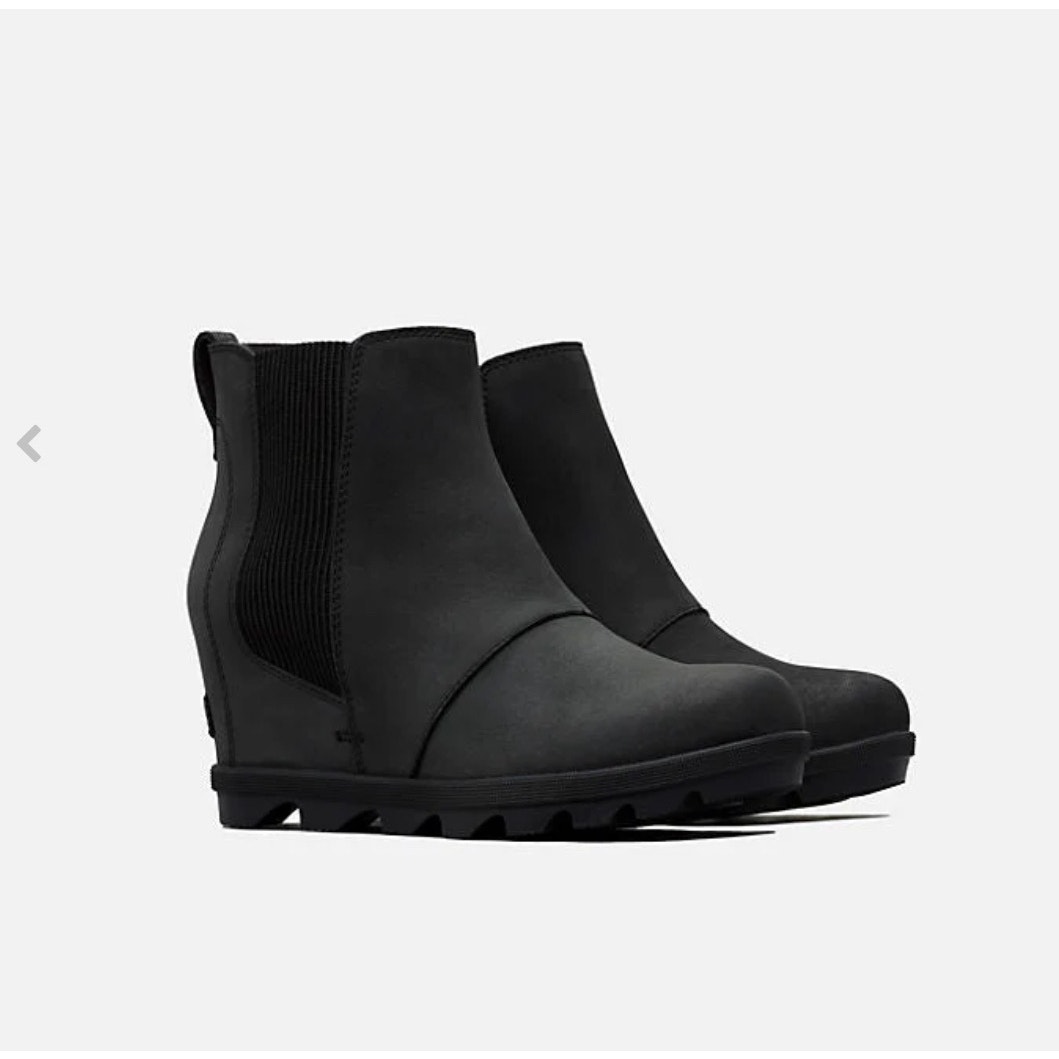 Sorel Joan of Arctic Wedge Chelsea Boot womens size 7 black