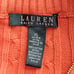 Lauren Ralph Lauren Sweater XL CREST LOGO Cable Knit Fisherman Full Zip Preppy