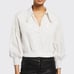 Alice + Olivia Onella Embroidered Button Front Blouse Off White XL NEW