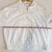 Alice + Olivia Onella Embroidered Button Front Blouse Off White XL NEW