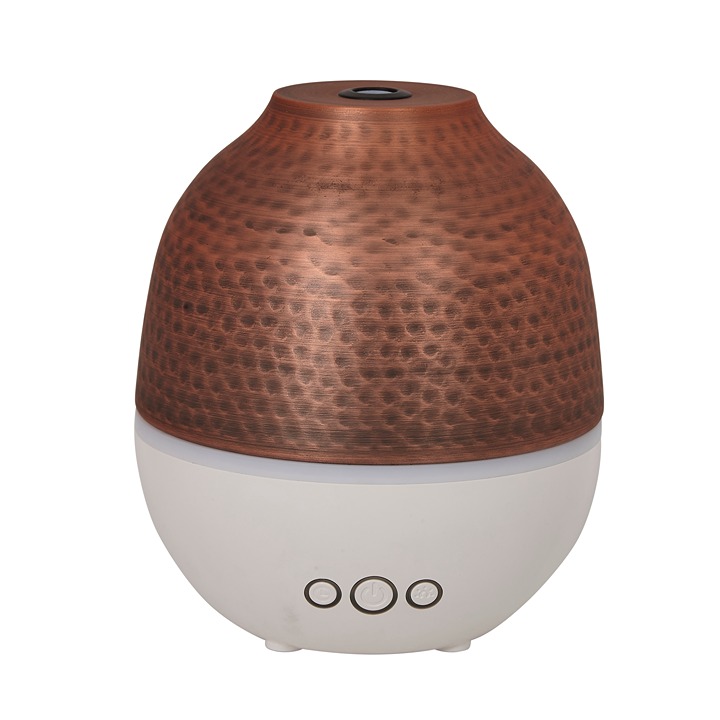 Hammered White Ultrasonic Aluminum Oil Diffuser 250ml (91110)
