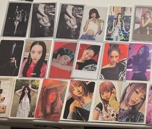 kpop photocards blackpink twice lesserafim new jeans gidle Aespa