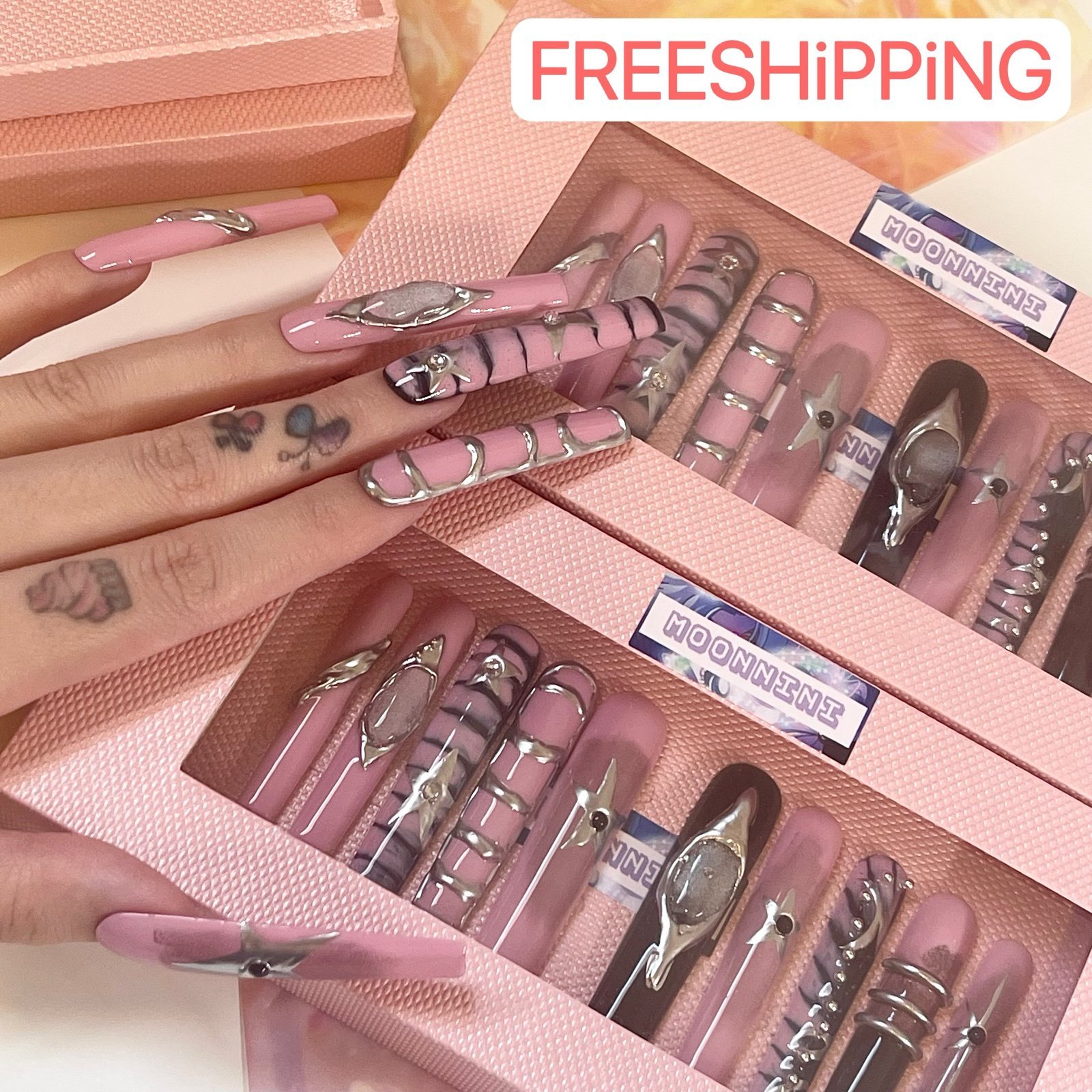 MOONNiNi HANDMADE XL Press on Nails - N34