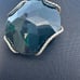 Vintage Handmade Long Pendant Statement Necklace with Emerald Green Faceted Gem