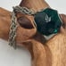 Vintage Handmade Long Pendant Statement Necklace with Emerald Green Faceted Gem