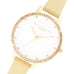 NEW in Box, Olivia Burton Watch, Rainbow Crystals Bezel, Yellow Sunshine & Gold