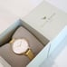 NEW in Box, Olivia Burton Watch, Rainbow Crystals Bezel, Yellow Sunshine & Gold