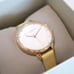 NEW in Box, Olivia Burton Watch, Rainbow Crystals Bezel, Yellow Sunshine & Gold