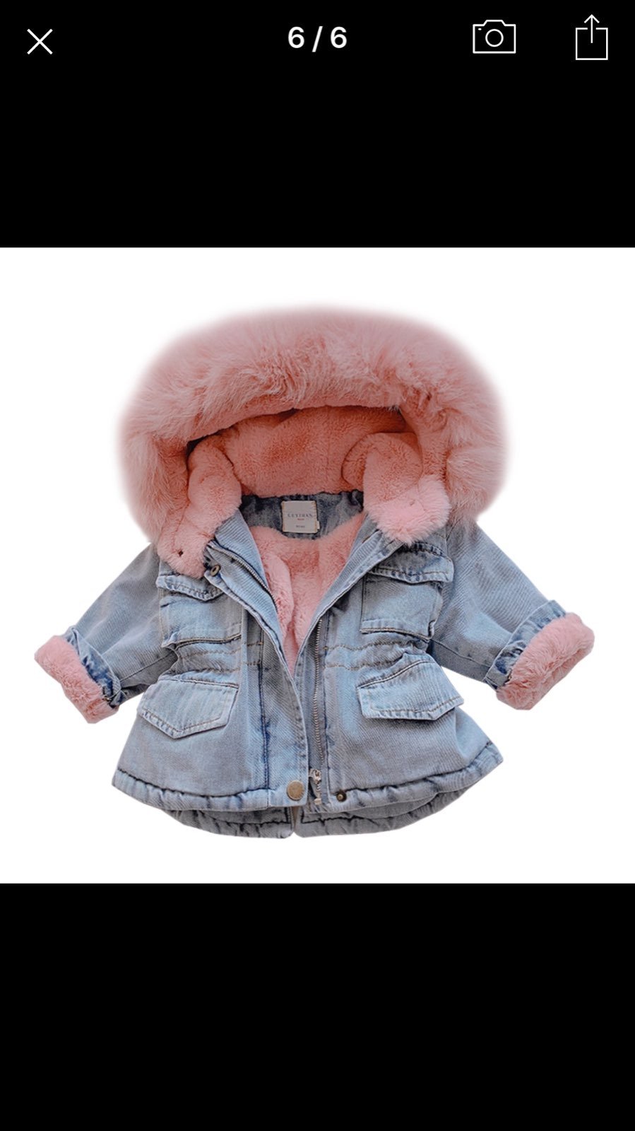 denim fur jacket