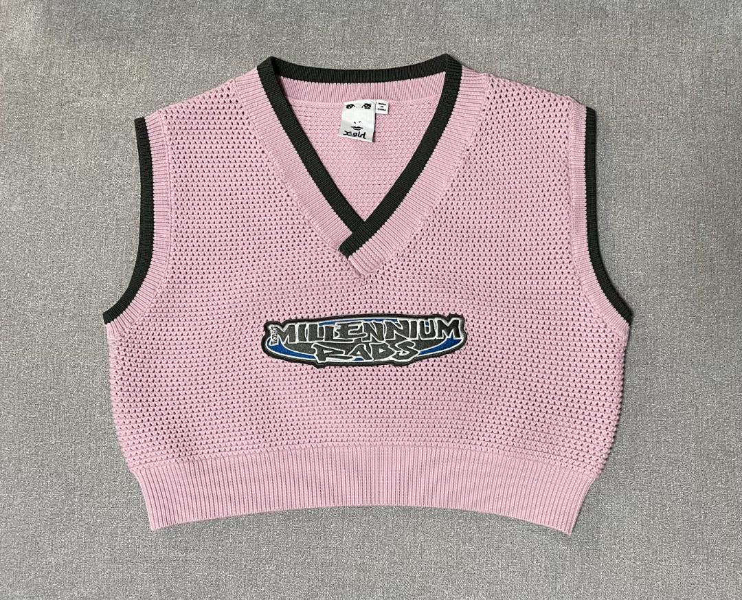 「大人気 新入荷 新品」に該当するファッション通販 x-girl MILLENNIUM RADS KNIT VEST トップス