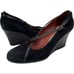 Donald J. Pliner Black Suede Crisscross Mary Jane Wedge Pump Size 8M
