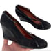 Donald J. Pliner Black Suede Crisscross Mary Jane Wedge Pump Size 8M