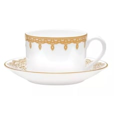 Waterford lismore lace gold T cup