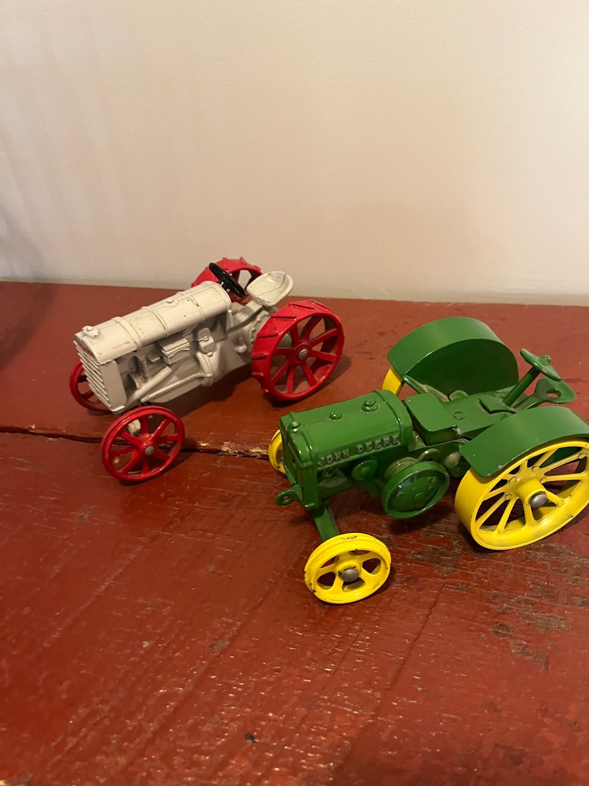 Vintage cast iron tractor toys