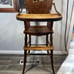 Vintage Antique Wooden Baby Highchair Wood High Chair