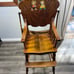 Vintage Antique Wooden Baby Highchair Wood High Chair