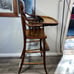 Vintage Antique Wooden Baby Highchair Wood High Chair