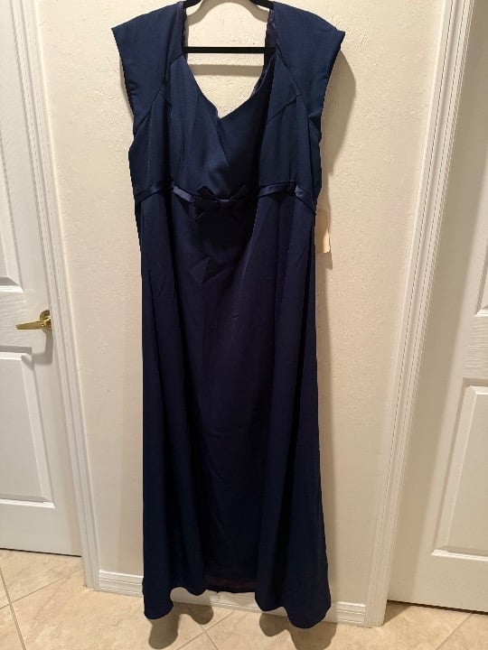 Alfred Angelo Mother of the Bride/Groom Navy Blue Dress -Size 24w -NTW