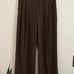 The Workshop Chic Brown Wide-Leg Trousers pants