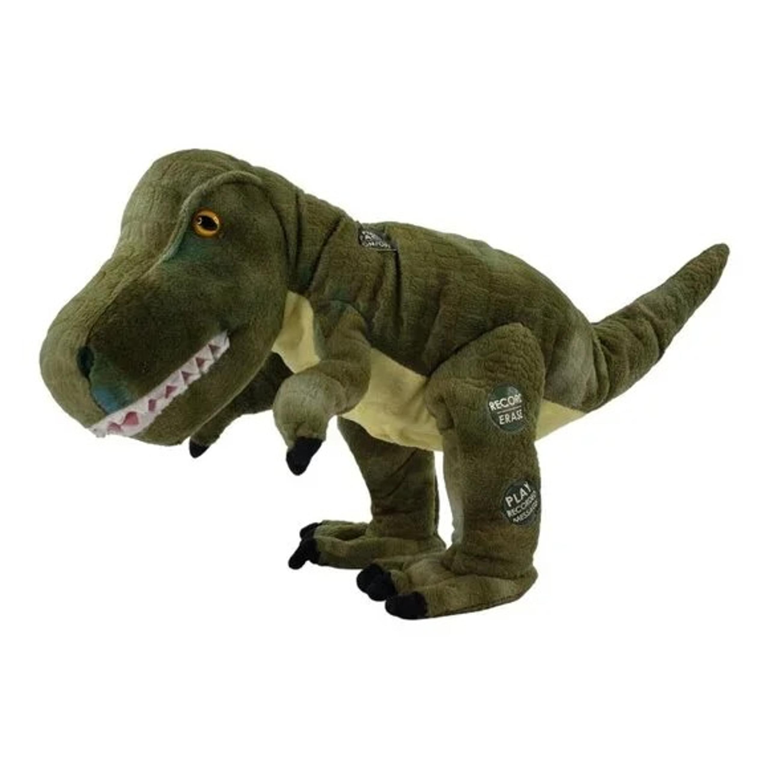 PBC INT. Record Play & Fact Talking T-Rex Dinosaur Plush Stuffed Animal 16" Euc