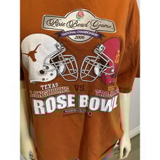 Vintage NCAA Football National Champion Texas Longhorns USC Rose Bowl Shirt XL