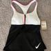 Nike Swimwear One Piece Bathing Suit Size Medium Black/white