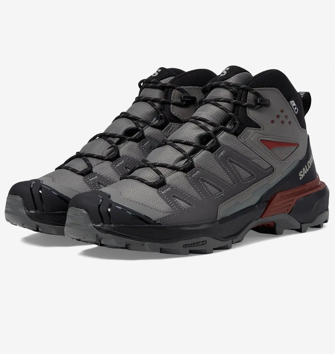 NEW Salomon X Ultra 360 Mid CSWP Waterproof Hiking Boots Mens 9.5 Black Grey