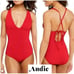 Andie Swim Bali One Piece Small Long Torso Cherry Red