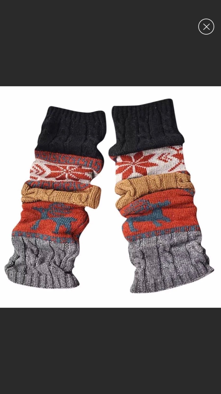 Long wool legwarmer socks