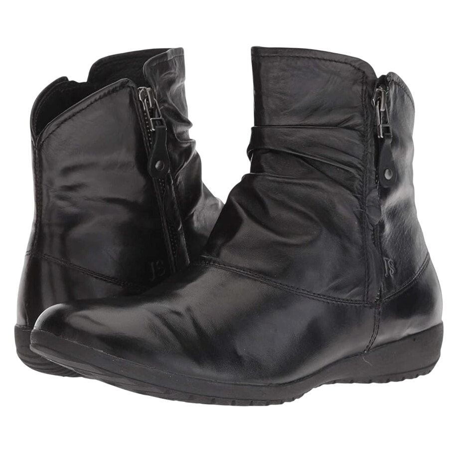 JOSEF SEIBEL Leather Bootie Women EU40/US9 Naly 24 Black Stylish Grunge Goth NWB