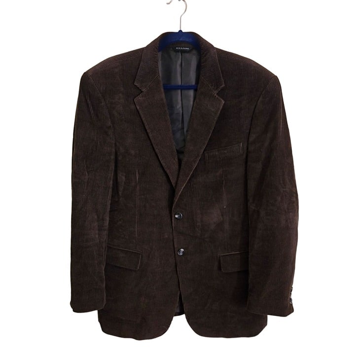 Gianni Cellini Brown Cotton Corduroy Sport Jacket Size 40R