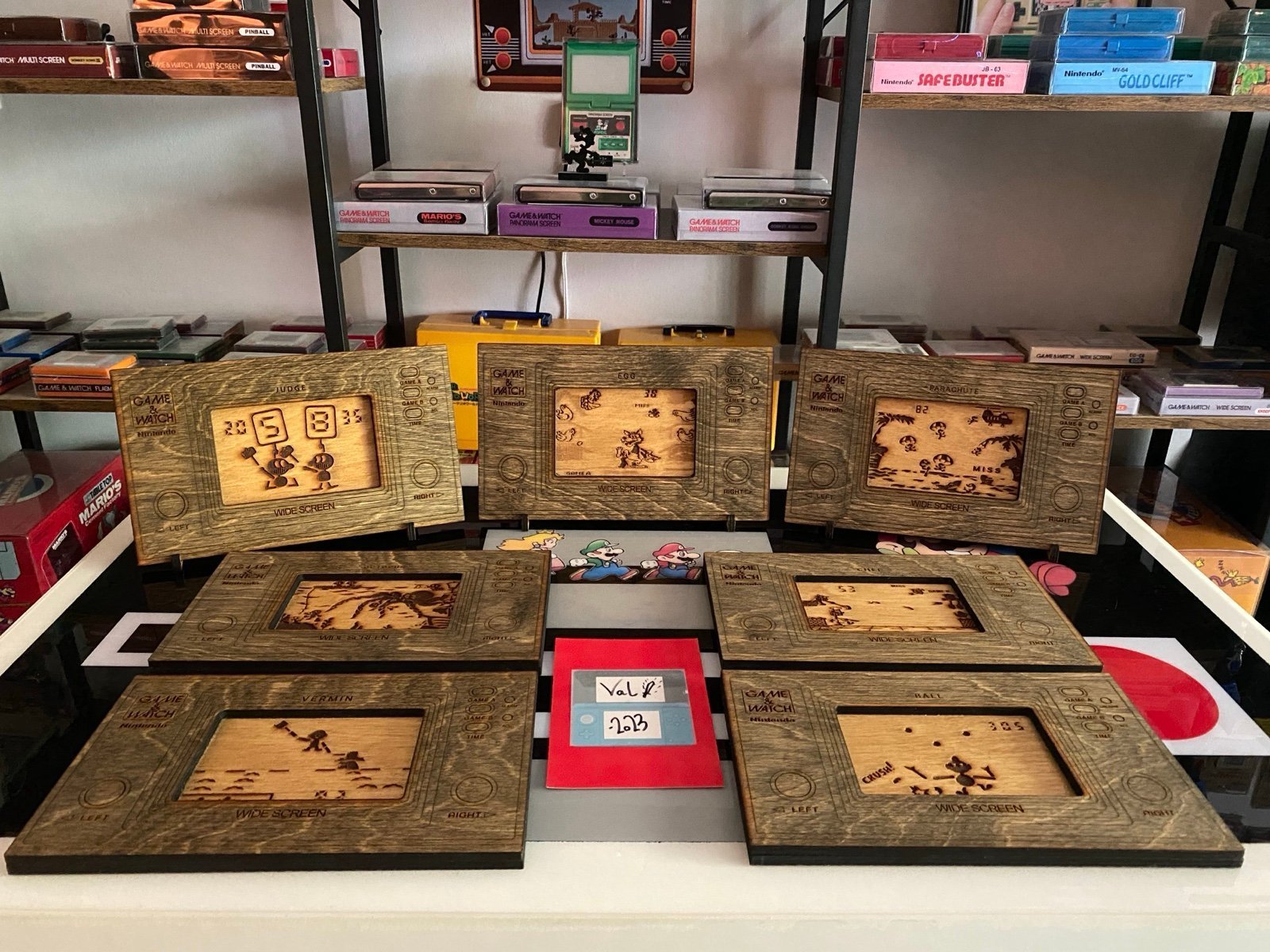 Game & Watch Laser Cut Wood Chef Judge Ball Parachute Egg Octopus